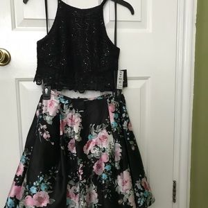 Two piece crop top dress